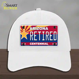 Arizona Centennial Retired Novelty License Plate Hat Unconstructed Cotton / White