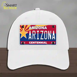 Arizona Centennial Arizona Novelty License Plate Hat Unconstructed Cotton / White