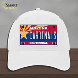 Arizona Centennial Cardinals Novelty License Plate Hat Unconstructed Cotton / White