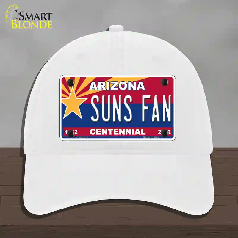 Arizona Centennial Suns Fan Novelty License Plate Hat Unconstructed Cotton / White