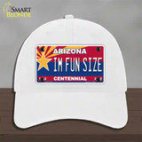 Arizona Centennial Im Fun Size Novelty License Plate Hat Unconstructed Cotton / White