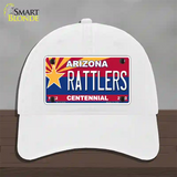 Arizona Centennial Rattlers Novelty License Plate Hat Unconstructed Cotton / White