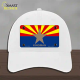 Kingman Arizona State Flag Novelty License Plate Hat Unconstructed Cotton / White