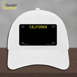 California Black State Novelty License Plate Hat Unconstructed Cotton / White