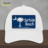 Surf Side Beach Novelty License Plate Hat Unconstructed Cotton / White