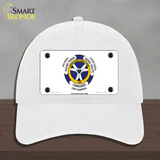 Crow Creek Sioux Tribe Flag Novelty License Plate Hat Unconstructed Cotton / White