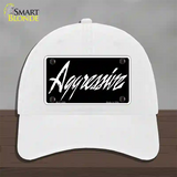 Aggressive Novelty License Plate Hat Unconstructed Cotton / White