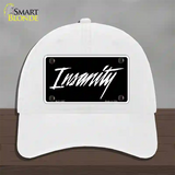 Insanity Novelty License Plate Hat Unconstructed Cotton / White