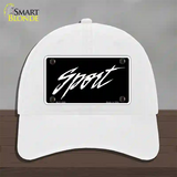 Sport Novelty License Plate Hat Unconstructed Cotton / White