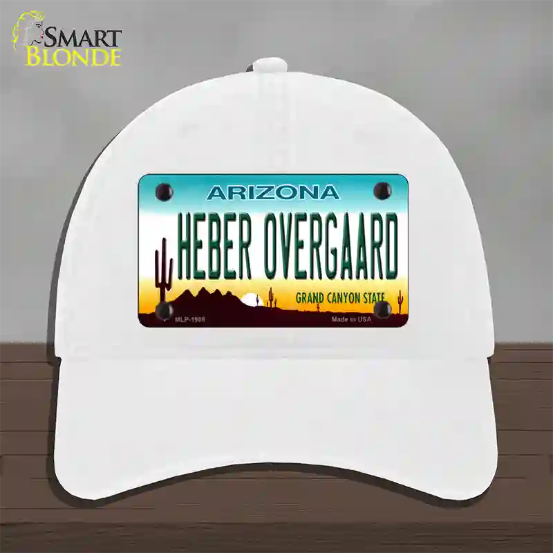 Heber Overgaard Arizona Novelty License Plate Hat Unconstructed Cotton / White