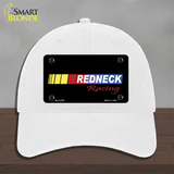 Redneck Racing Novelty License Plate Hat Unconstructed Cotton / White