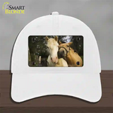 Horses Sweet On Each Other Novelty License Plate Hat Unconstructed Cotton / White