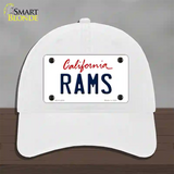 Rams California State Novelty License Plate Hat Unconstructed Cotton / White