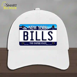 Bills New York State Novelty License Plate Hat Unconstructed Cotton / White