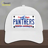 Panthers North Carolina State Novelty License Plate Hat Unconstructed Cotton / White