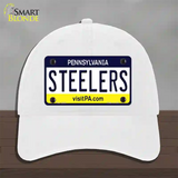 Steelers Pennsylvania State Novelty License Plate Hat Unconstructed Cotton / White