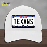 Texans Texas State Novelty License Plate Hat Unconstructed Cotton / White