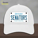 Senators Ontario Canada Province Novelty License Plate Hat Unconstructed Cotton / White