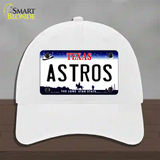 Astros Texas State Novelty License Plate Hat Unconstructed Cotton / White