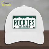 Rockies Colorado State Novelty License Plate Hat Unconstructed Cotton / White