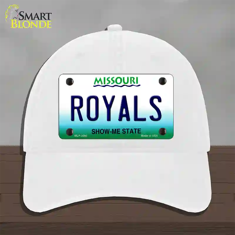 Royals Missouri State Novelty License Plate Hat Unconstructed Cotton / White