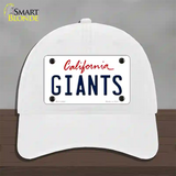 Giants California State Novelty License Plate Hat Unconstructed Cotton / White