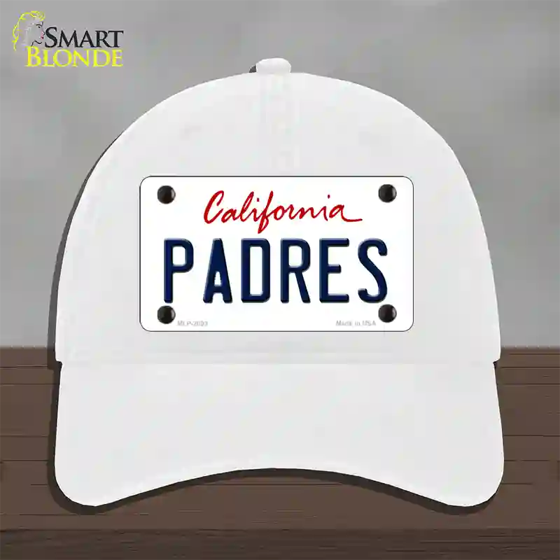 Padres California State Novelty License Plate Hat Unconstructed Cotton / White