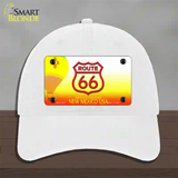 Route 66 Shield New Mexico Novelty License Plate Hat Unconstructed Cotton / White