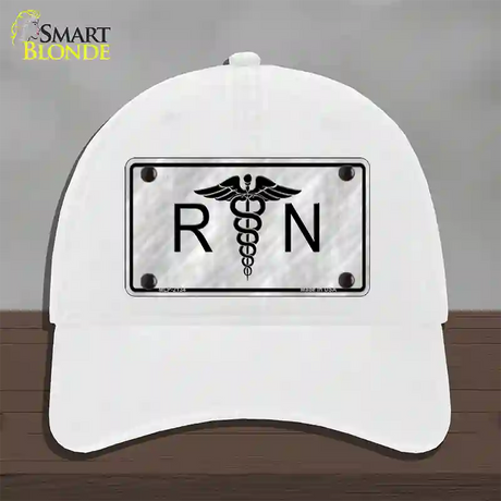 RN Novelty License Plate Hat Unconstructed Cotton / White