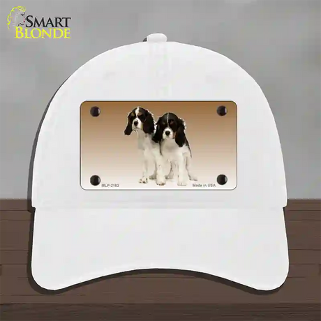 Cavalier King Charles Spaniel Dog Novelty License Plate Hat Unconstructed Cotton / White