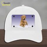 Yellow Labrador Retriever Dog Novelty License Plate Hat Unconstructed Cotton / White