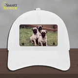 Pug Dog Novelty License Plate Hat Unconstructed Cotton / White