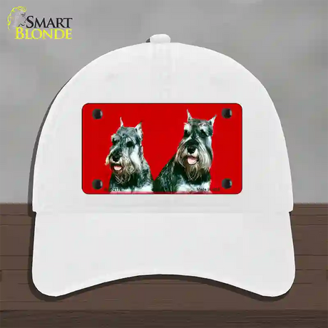 Schnauzer Dog Novelty License Plate Hat Unconstructed Cotton / White