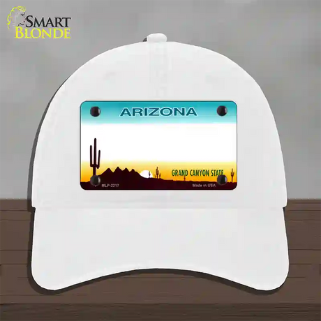 Arizona State Blank Novelty License Plate Hat Unconstructed Cotton / White / Arizona Sunset (2217):https | Clean | Yes