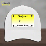 New Jersey State Blank Novelty License Plate Hat Unconstructed Cotton / White