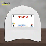 Virginia State Blank Novelty License Plate Hat Unconstructed Cotton / White