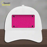 Diamond Pink Novelty License Plate Hat Unconstructed Cotton / White