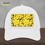 Yellow Camouflage Novelty License Plate Hat Unconstructed Cotton / White