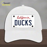 Ducks California State Novelty License Plate Hat Unconstructed Cotton / White