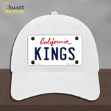 Kings California State Novelty License Plate Hat Unconstructed Cotton / White