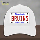 Bruins Massachusetts State Novelty License Plate Hat Unconstructed Cotton / White