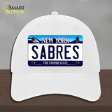 Sabres New York State Novelty License Plate Hat Unconstructed Cotton / White