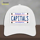 Capitals Washington DC State Novelty License Plate Hat Unconstructed Cotton / White