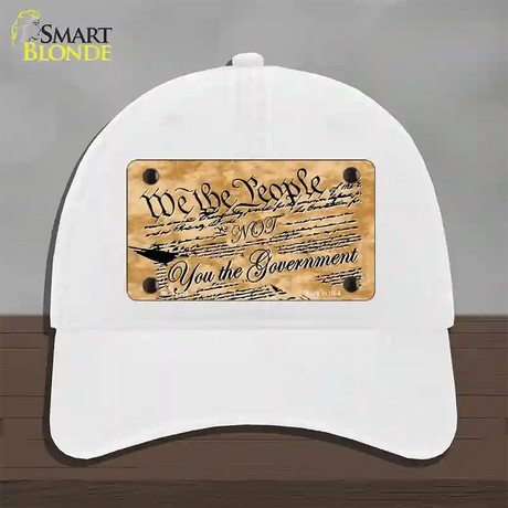 We The People Novelty License Plate Hat Unconstructed Cotton / White