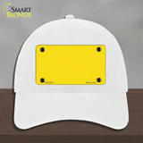 Yellow Solid Novelty License Plate Hat Unconstructed Cotton / White