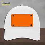 Orange Solid Novelty License Plate Hat Unconstructed Cotton / White