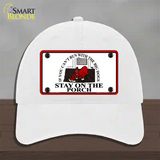 Cant Run With The Big Dogs Novelty License Plate Hat Unconstructed Cotton / White