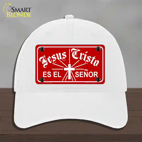 Jesus Cristo Novelty License Plate Hat Unconstructed Cotton / White