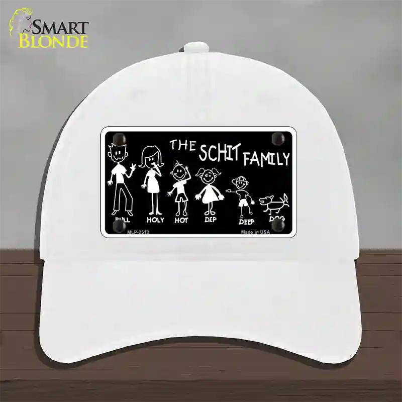 The Schit Family Novelty License Plate Hat Unconstructed Cotton / White