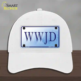 WWJD Novelty License Plate Hat Unconstructed Cotton / White